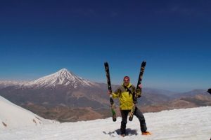 Damavand in background - Iran Ski Tour