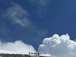 Damavand June- Summit & clouds